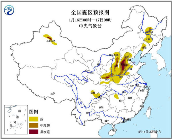 華北黃淮霧和霾加重 能見度低將阻春運(yùn)