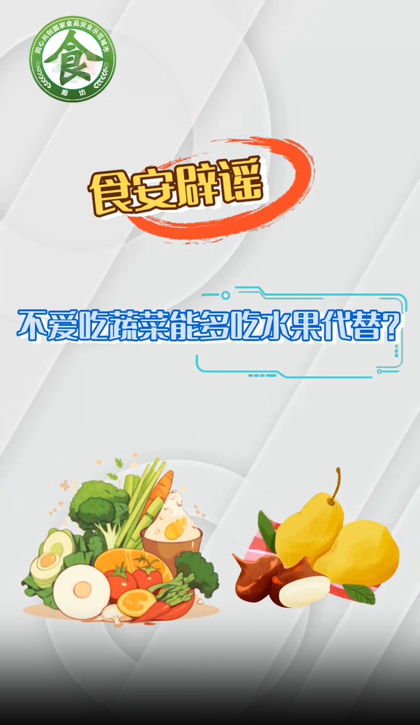 食安辟謠丨不愛吃蔬菜能多吃水果代替？